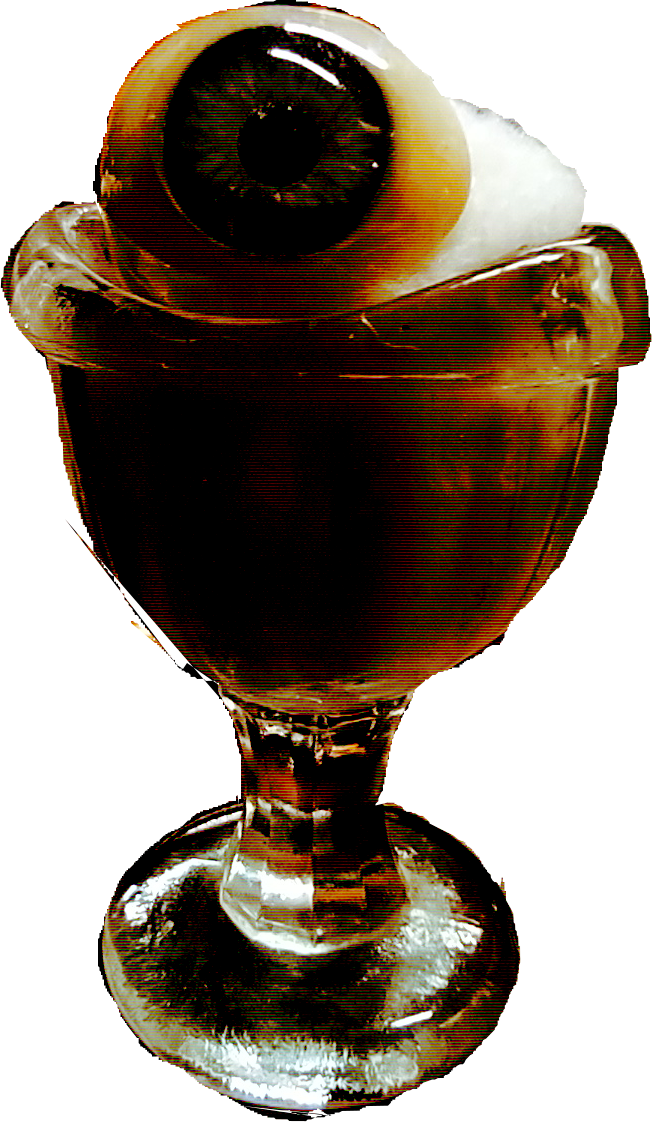 glass eye in eye cups